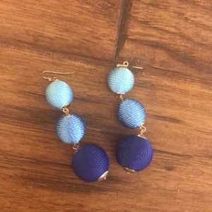 Jewelry - Blue Ombré Three Bead Drop Earrings Jewelry - Blue Ombré Three Bead Drop Earrings